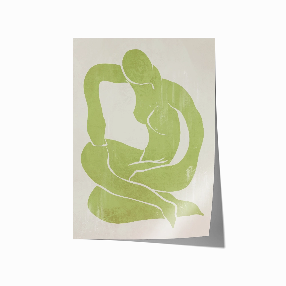 Khaki Green Figure Print 2