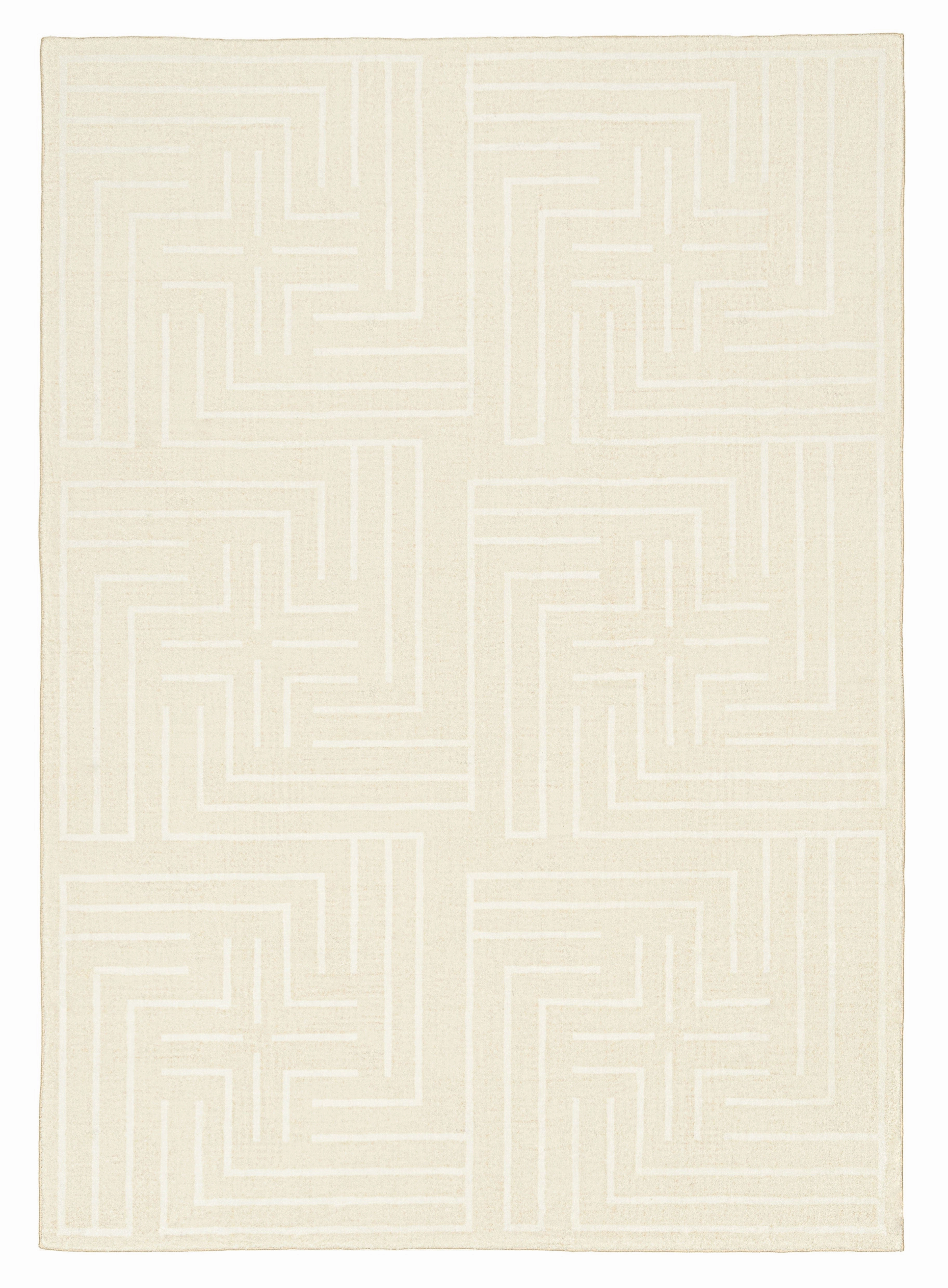 Kiana Cream Modern Washable Rugmodern color block patchwork rug