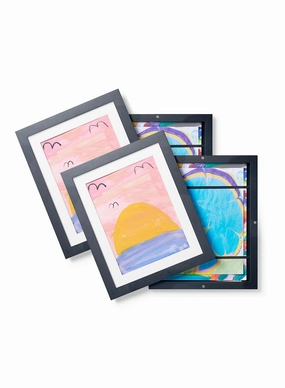 Kids Art Frame in Black Solid Wood (2 Pack), 8.5x11 in | 22x28 cmdecorative photo frame ,personalized photo frame 