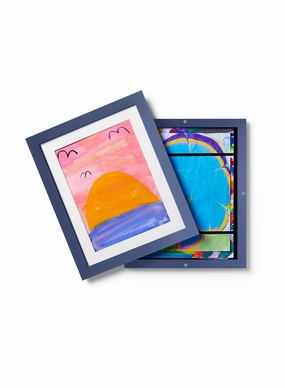 Kids Art Frame in Blue Solid Wood, 8.5x11 in | 22x28 cmdecorative photo frame ,personalized photo frame 