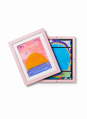 Kids Art Frame in Pink Solid Wood, 8.5x11 in | 22x28 cmdecorative photo frame ,personalized photo frame 
