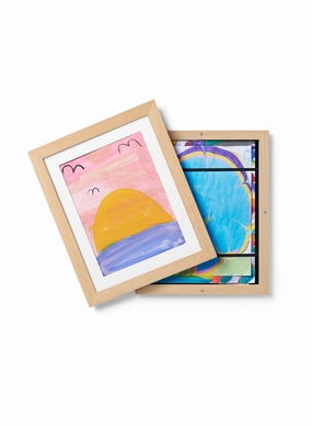 Kids Art Frame in Solid Oak, 8.5x11 in | 22x28 cmdecorative photo frame ,personalized photo frame 