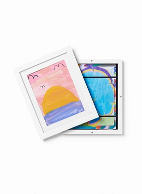 Kids Art Frame in White Solid Wood, 8.5x11 in | 22x28 cmdecorative photo frame ,personalized photo frame 