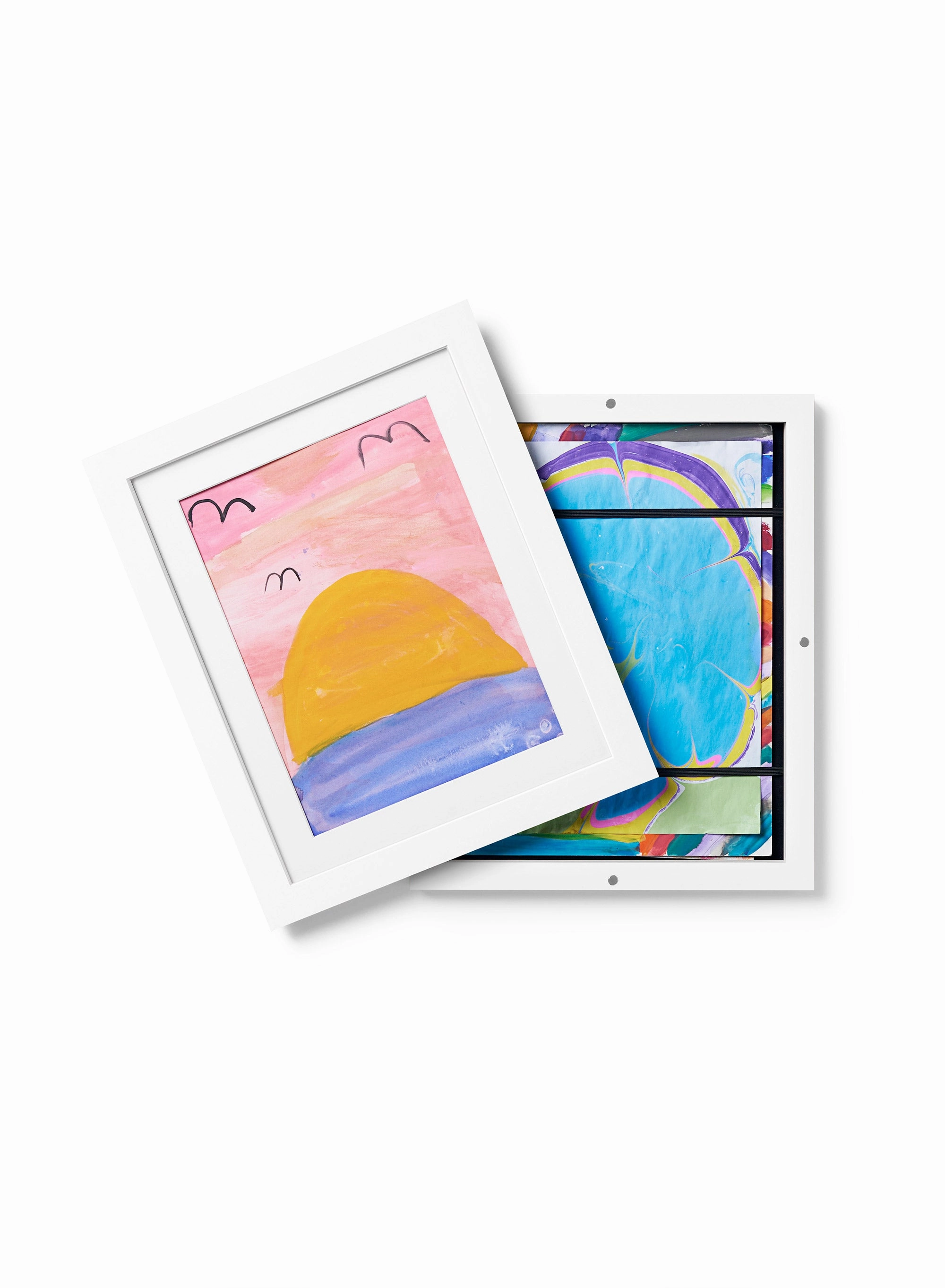 Kids Art Frame in White Solid Wood, 8.5x11 in | 22x28 cmdecorative photo frame ,personalized photo frame 