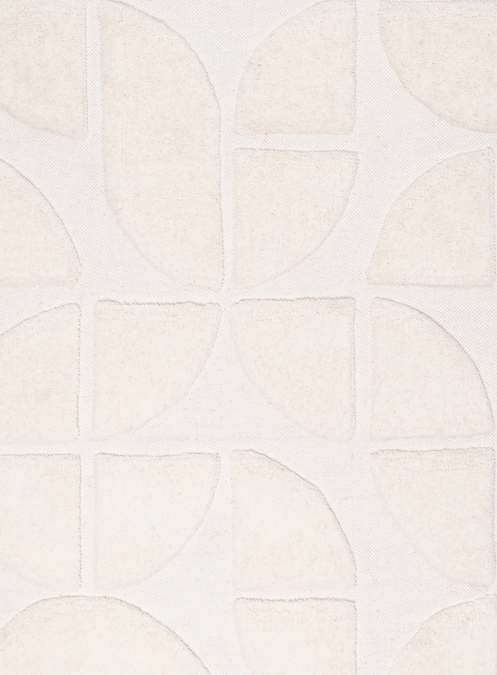 Kikko Geometric Cream Washable Wool Rug *NO RETURNS UNLESS FAULTY