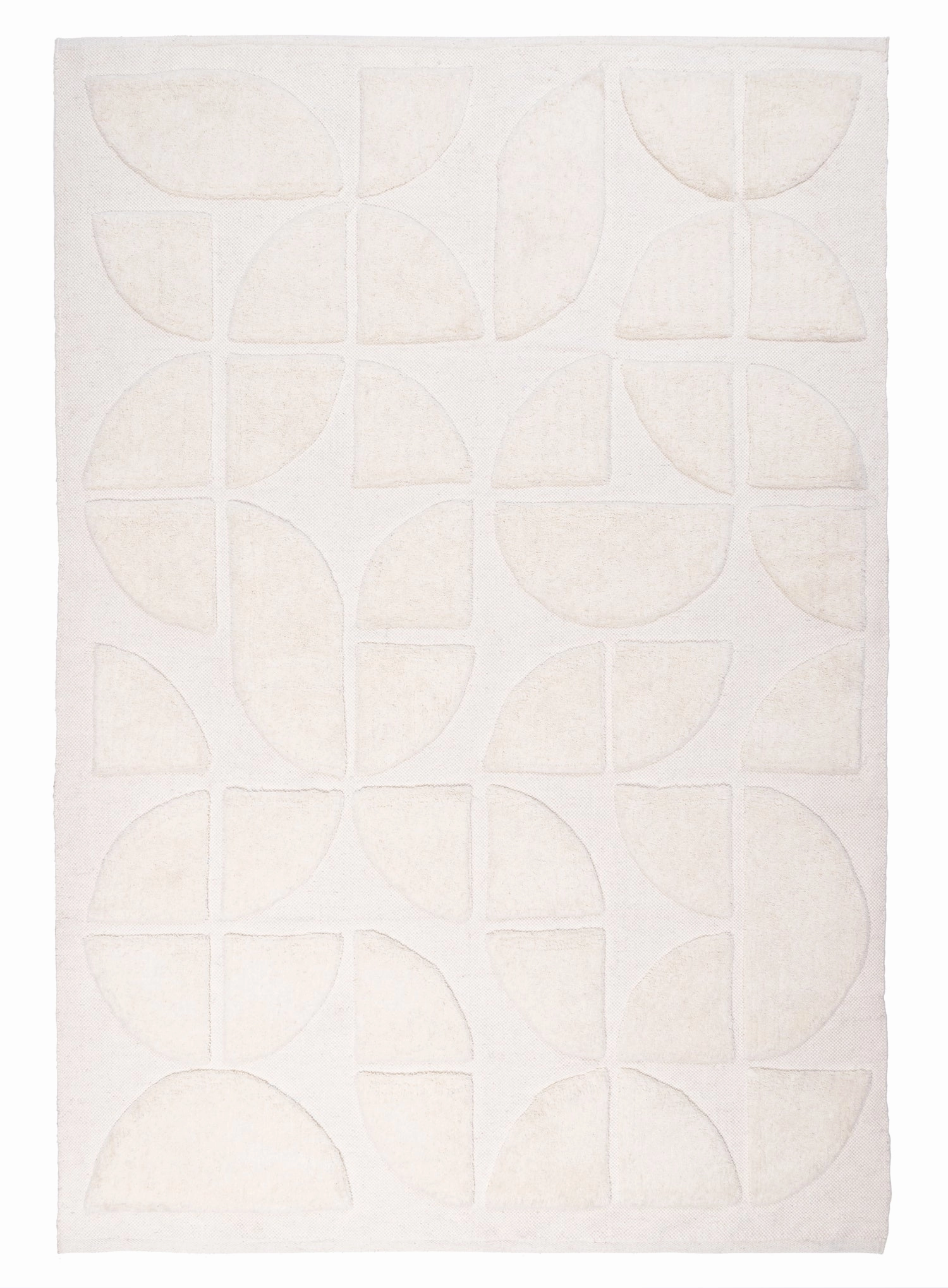 Kikko Geometric Cream Washable Wool Rug *NO RETURNS UNLESS FAULTYmodern color block patchwork rug