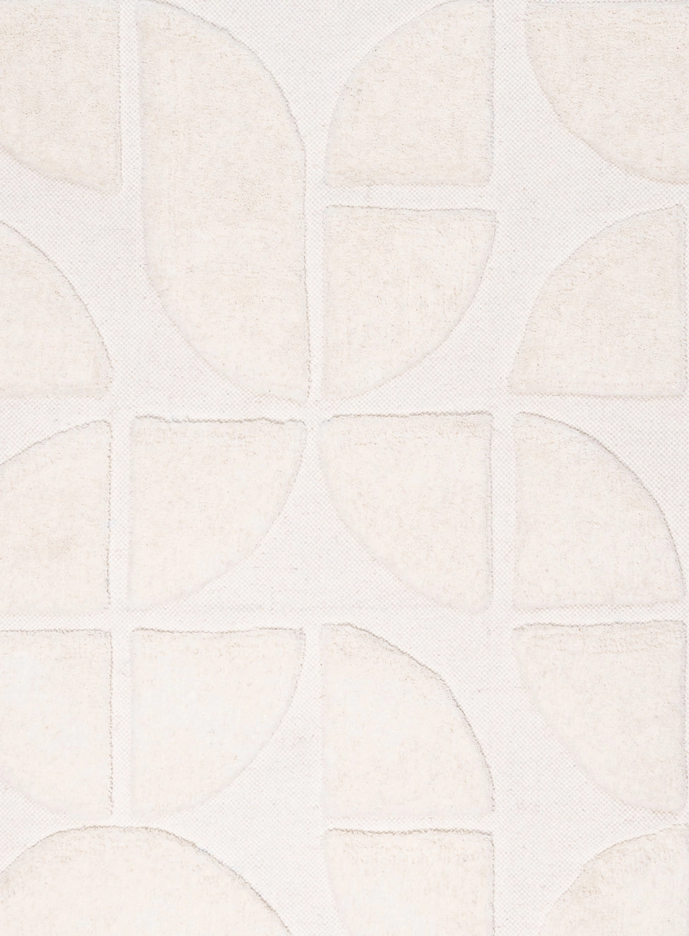 Kikko Geometric Cream Washable Wool Rug *NO RETURNS UNLESS FAULTY