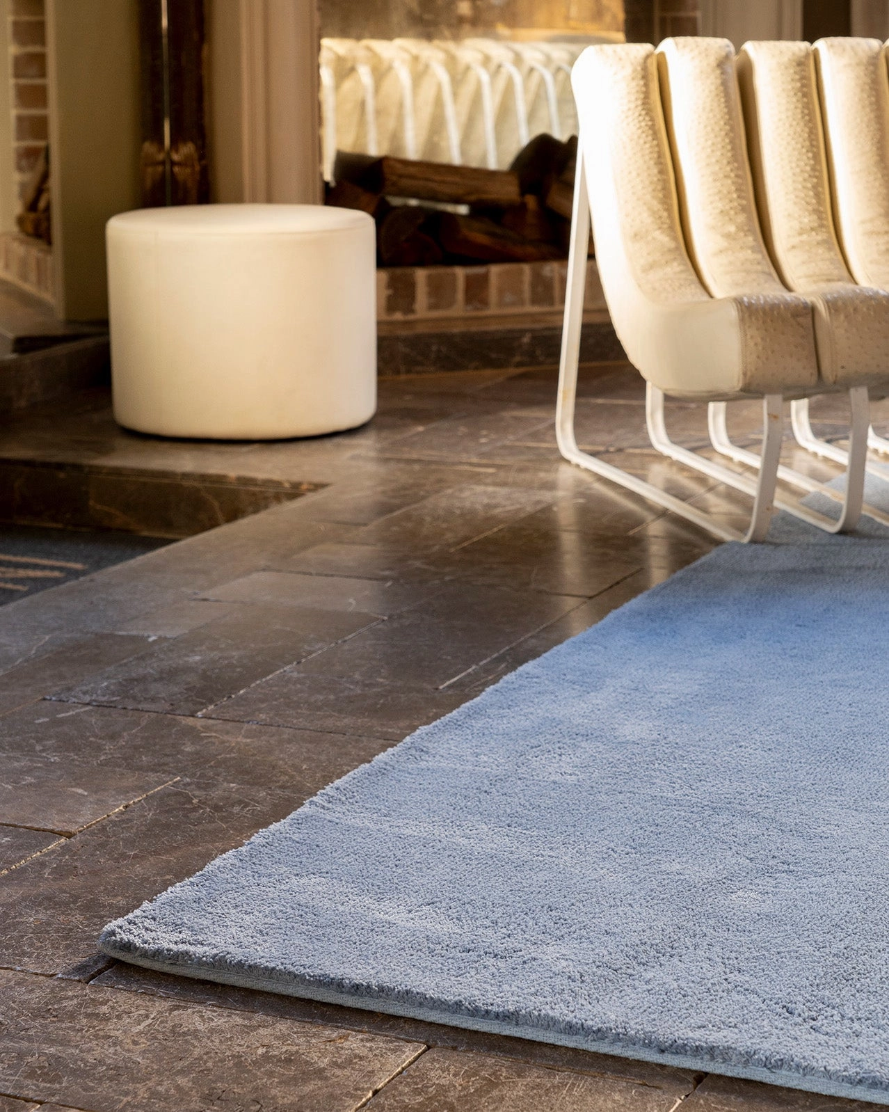 Kimi Soft Blue Shag Rug