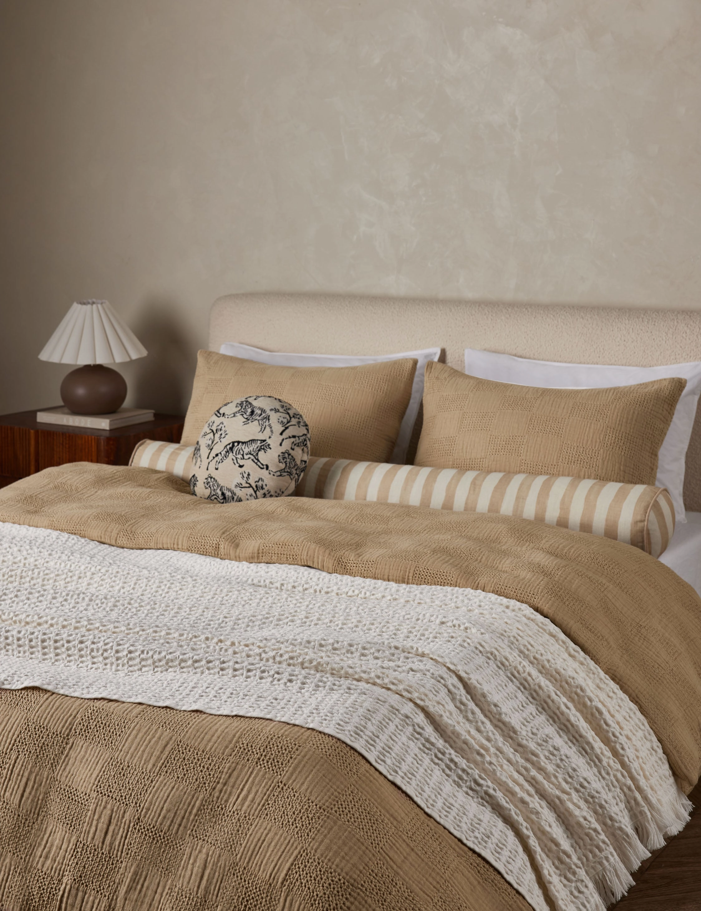 Kingsley Textured Cotton Duvet Coverbedding sets ,throw blankets 