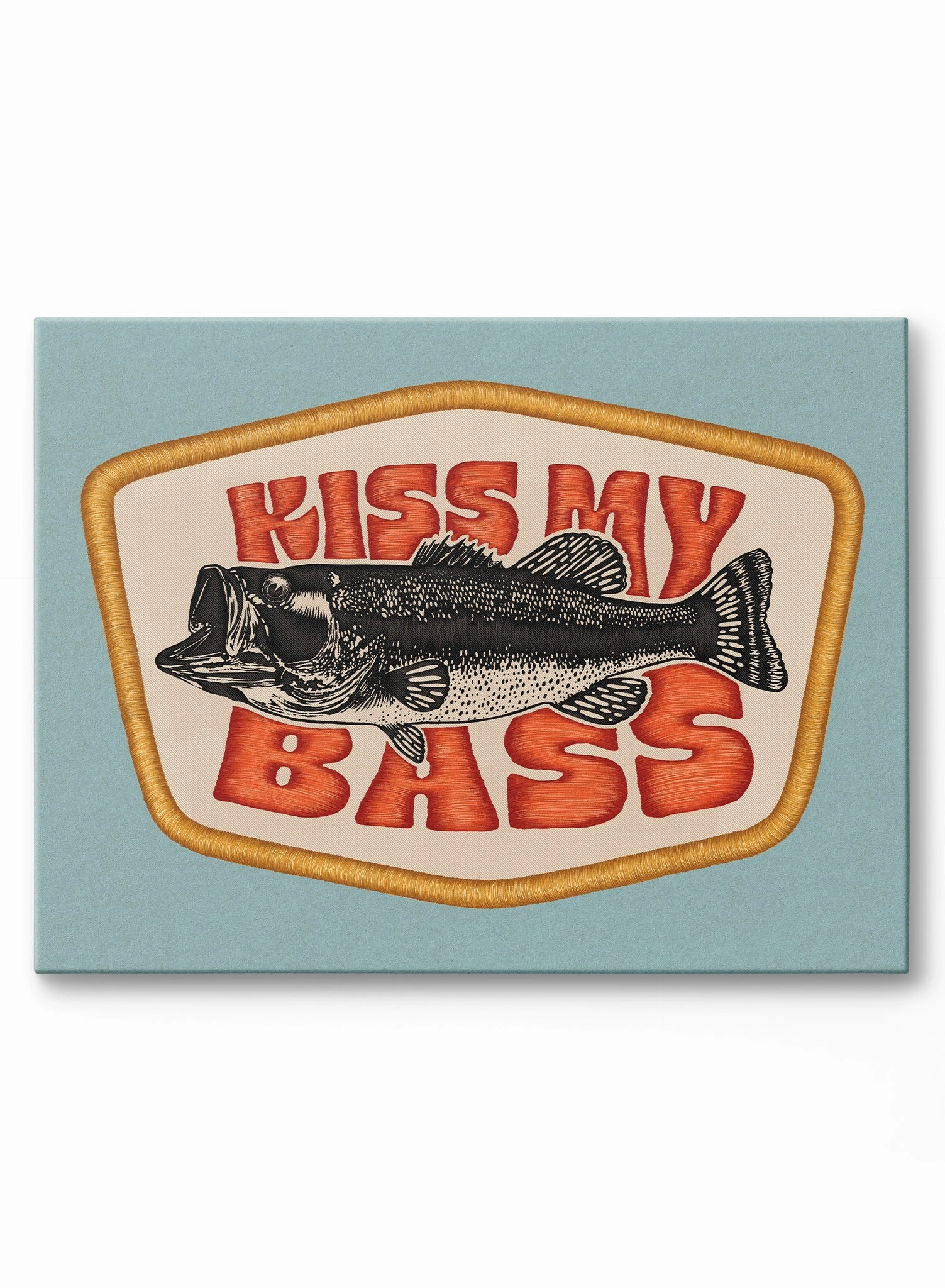 Kiss My Bass, Canvasindoor decorative canvas print