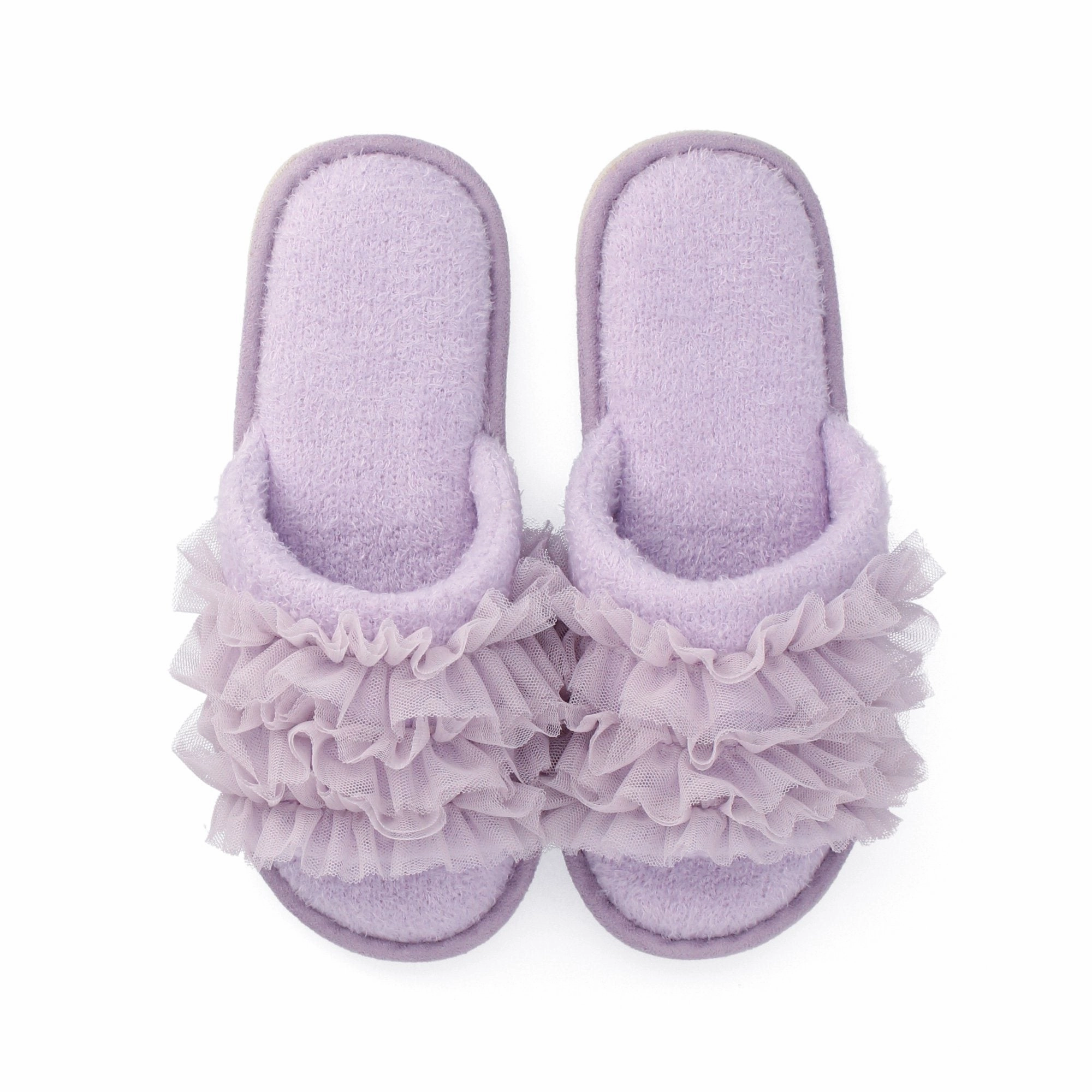 Knit Frill Room Shoes Purplebedding sets ,throw blankets 