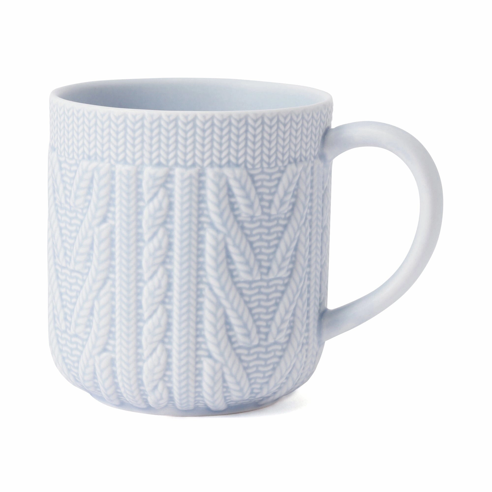 Knit Mug Blueglass cups ,personalized mugs 