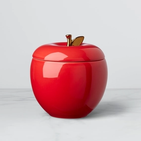Knock On Wood Apple Cookie Jarsummer decor ,outdoor summer decor 