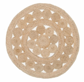 Kochi Hand-Braided Round Jute Rug *NO RETURNS UNLESS FAULTYmodern color block patchwork rug