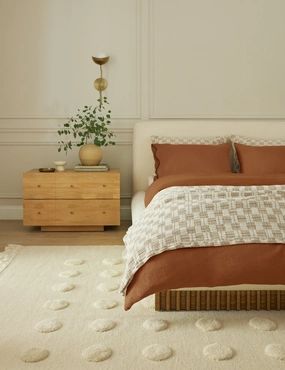 Kohta Flatweave Wool Rug by Sarah Sherman Samuelmodern color block patchwork rug