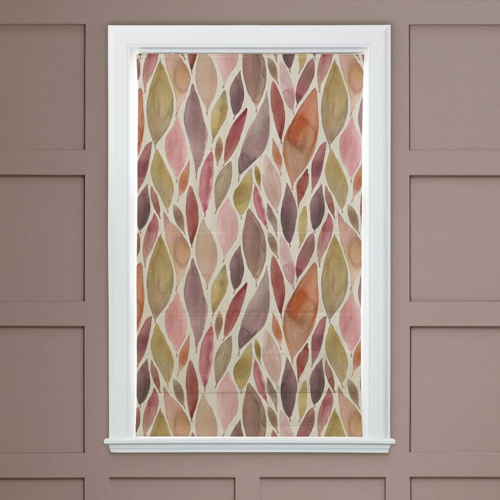 Koyo Printed Cotton Made to Measure Roman Blinds Mulberry