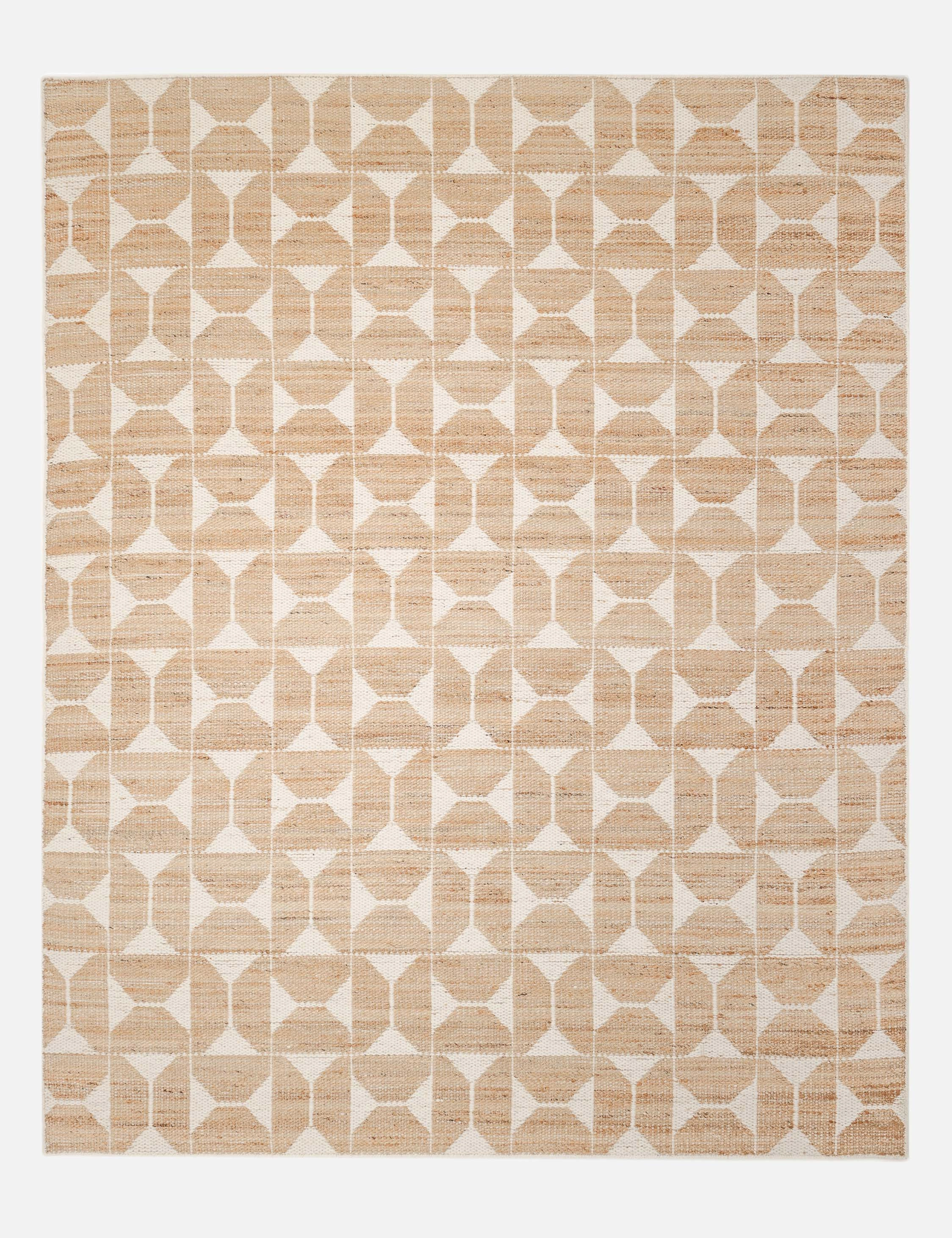 Kriska Hand-Knotted Jute-Blend Rugmodern color block patchwork rug