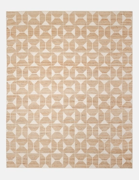 Kriska Hand-Knotted Jute-Blend Rugmodern color block patchwork rug