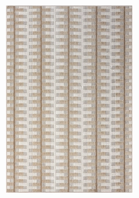 Krystal Brown and Ivory Geometric Flatweave Indoor Outdoor Rugmodern color block patchwork rug