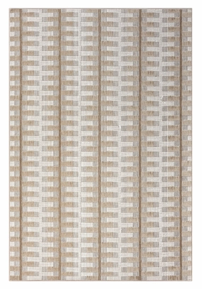 Krystal Brown and Ivory Geometric Flatweave Indoor Outdoor Rugmodern color block patchwork rug