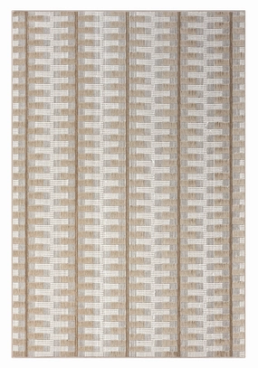 Krystal Brown and Ivory Geometric Flatweave Indoor Outdoor Rugmodern color block patchwork rug