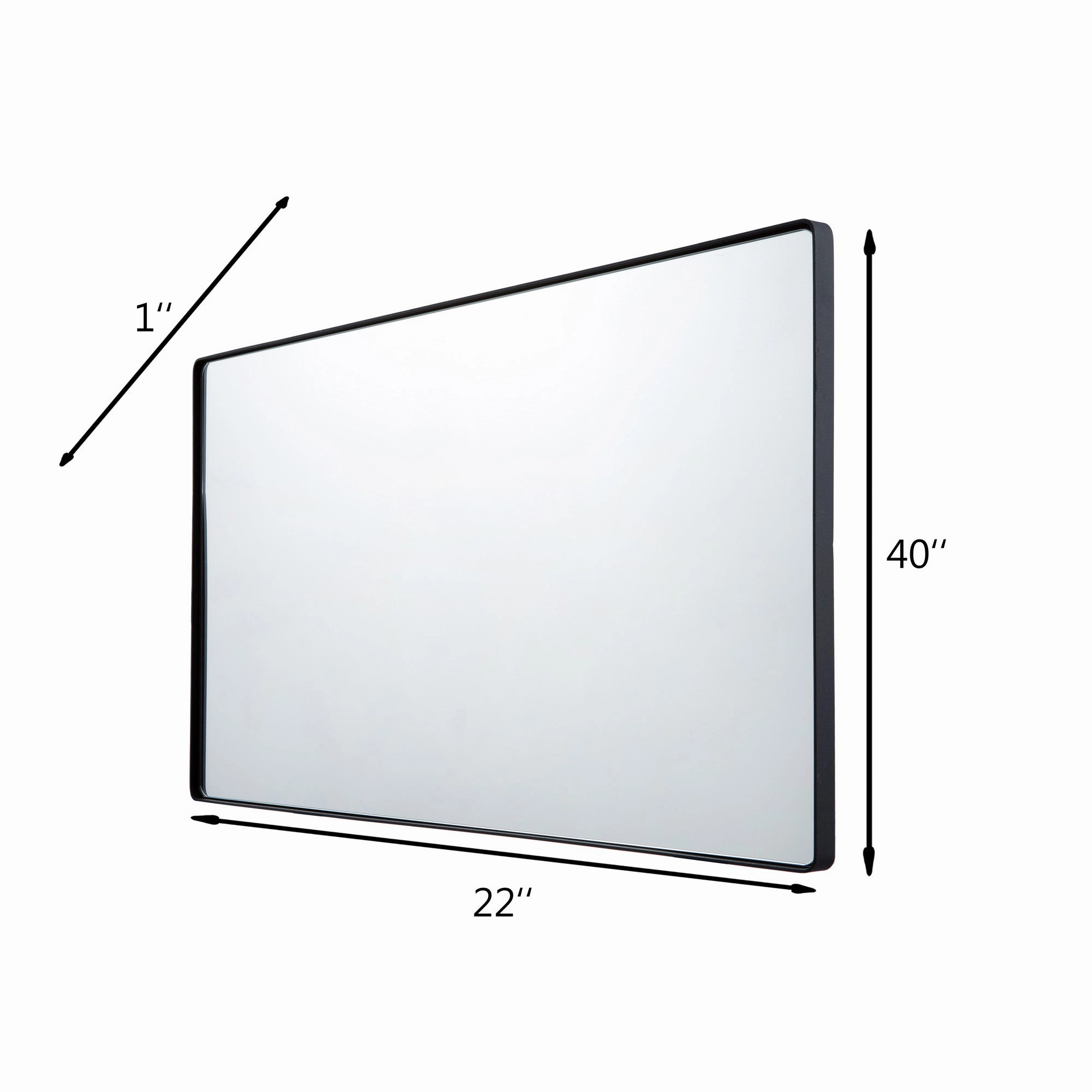 Kye 4DMI0107 22x40 Rectangle Mirror - Black