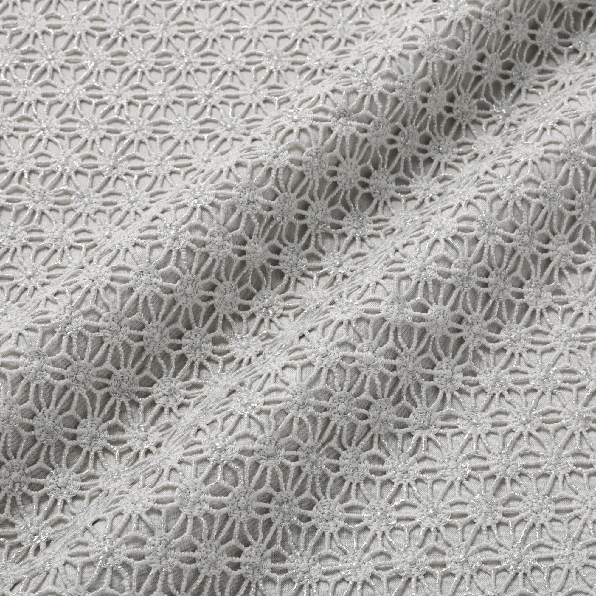 Lace Metallic Print Cushion Cover 450 X 450 Gray