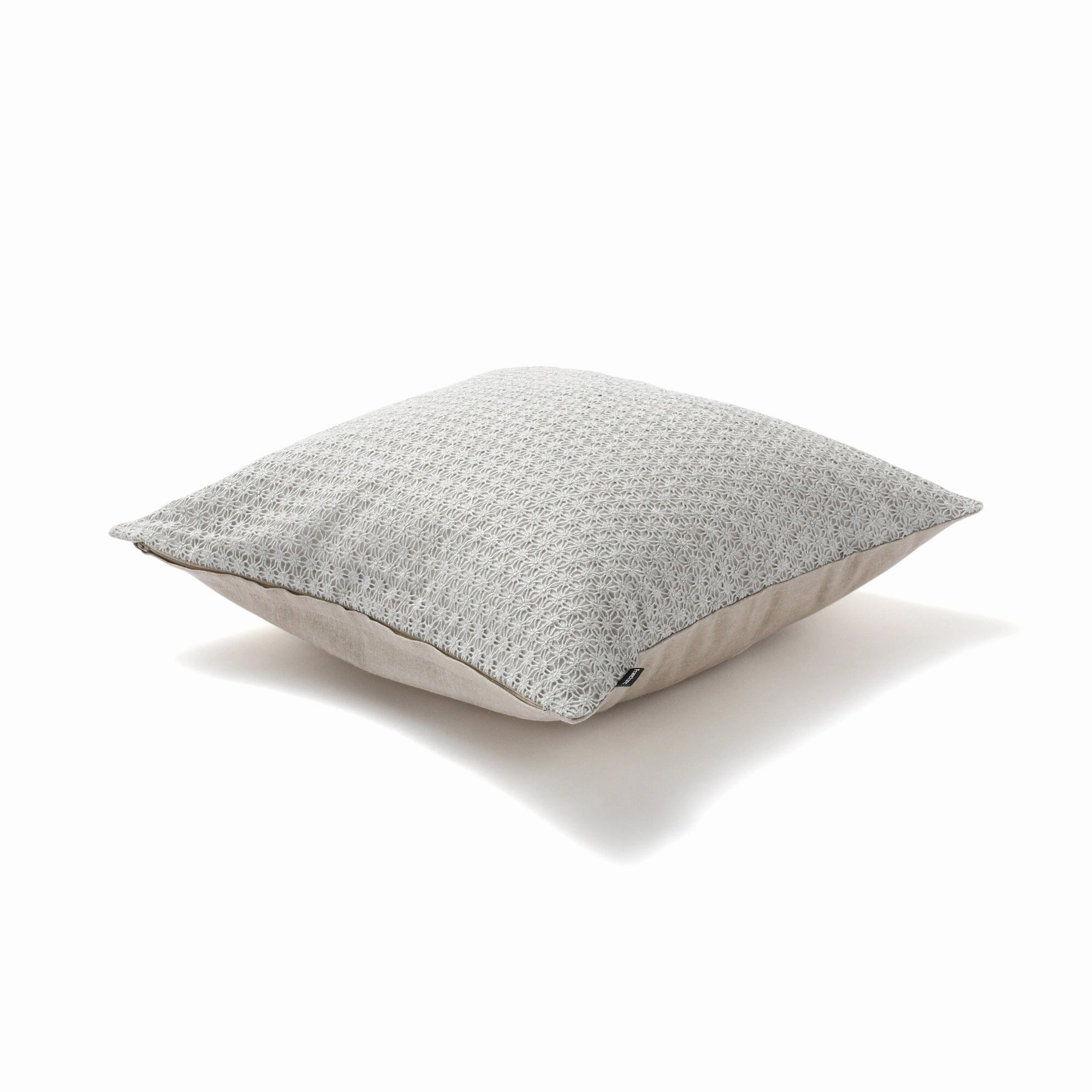 Lace Metallic Print Cushion Cover 450 X 450 Gray