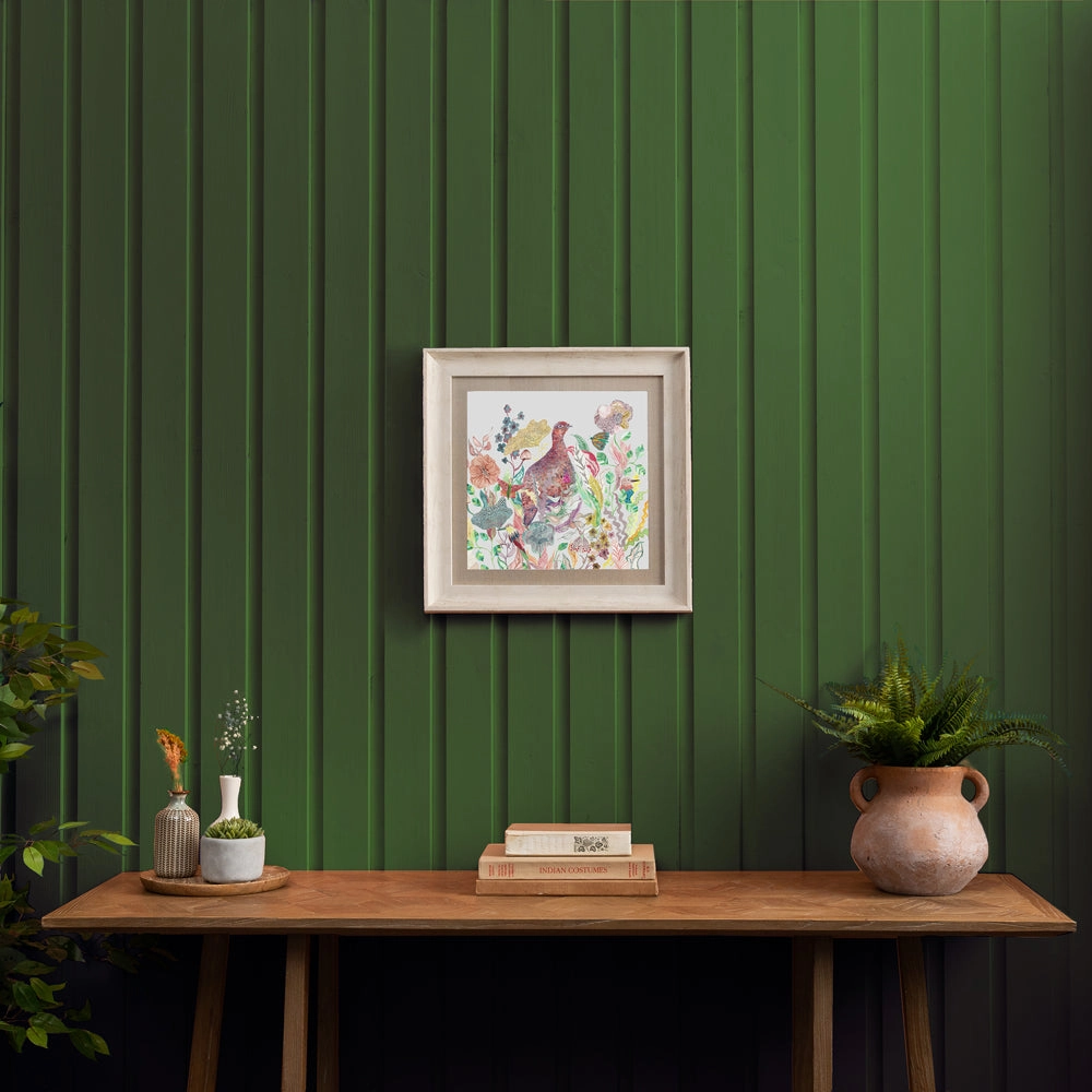 Lady Grouse Framed Print Linen