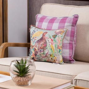 Lady Grouse Small Printed Feather Cushion Robins Eggbedding sets ,throw blankets 