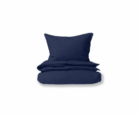 Laila Linen Duvet Cover   Shams Set - Navybedding sets ,throw blankets 