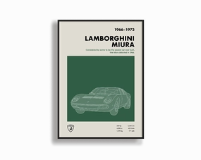 Lamborghini Miuranordic style wall decor