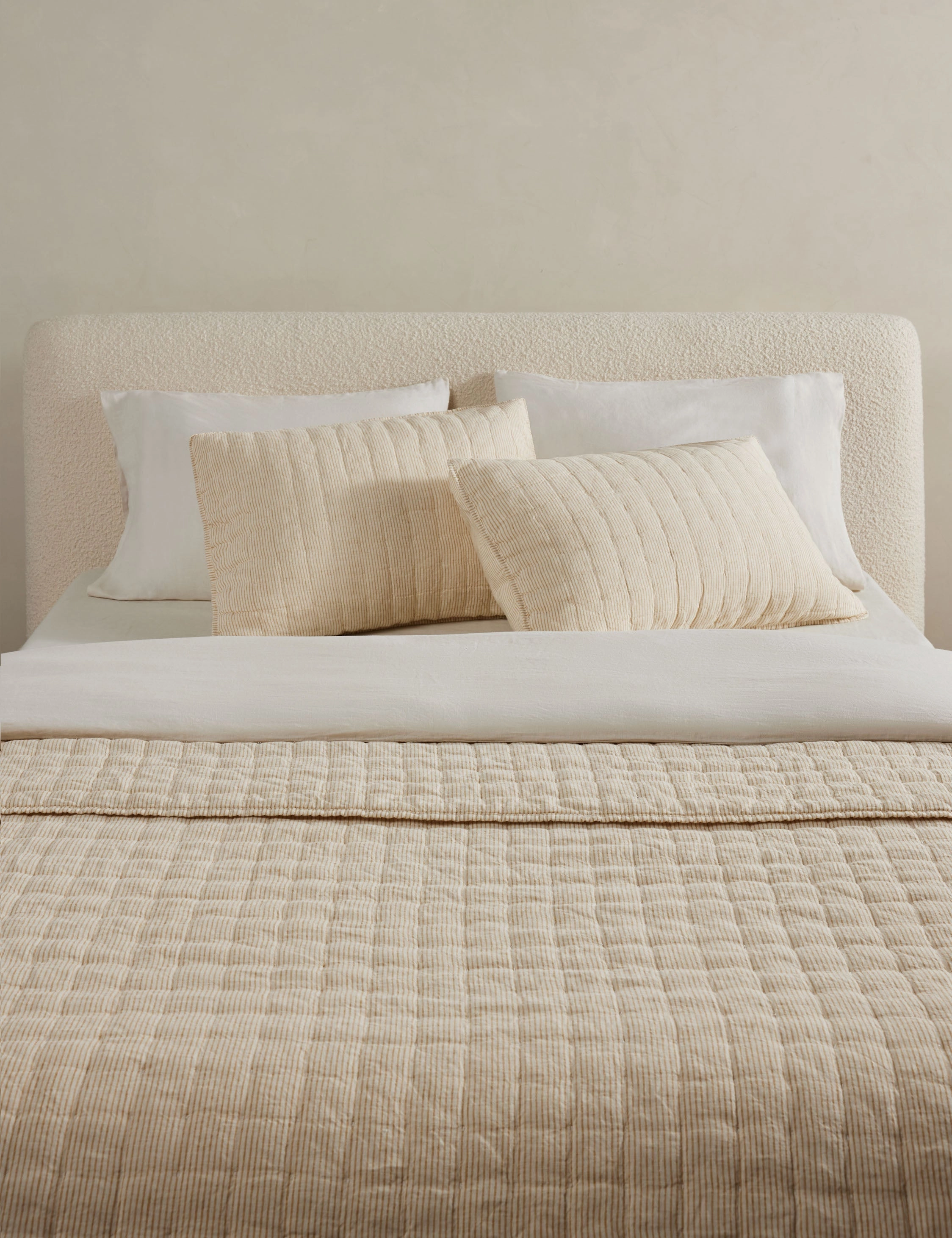 Lammin Linen Quilted Coverlet by Sarah Sherman Samuel