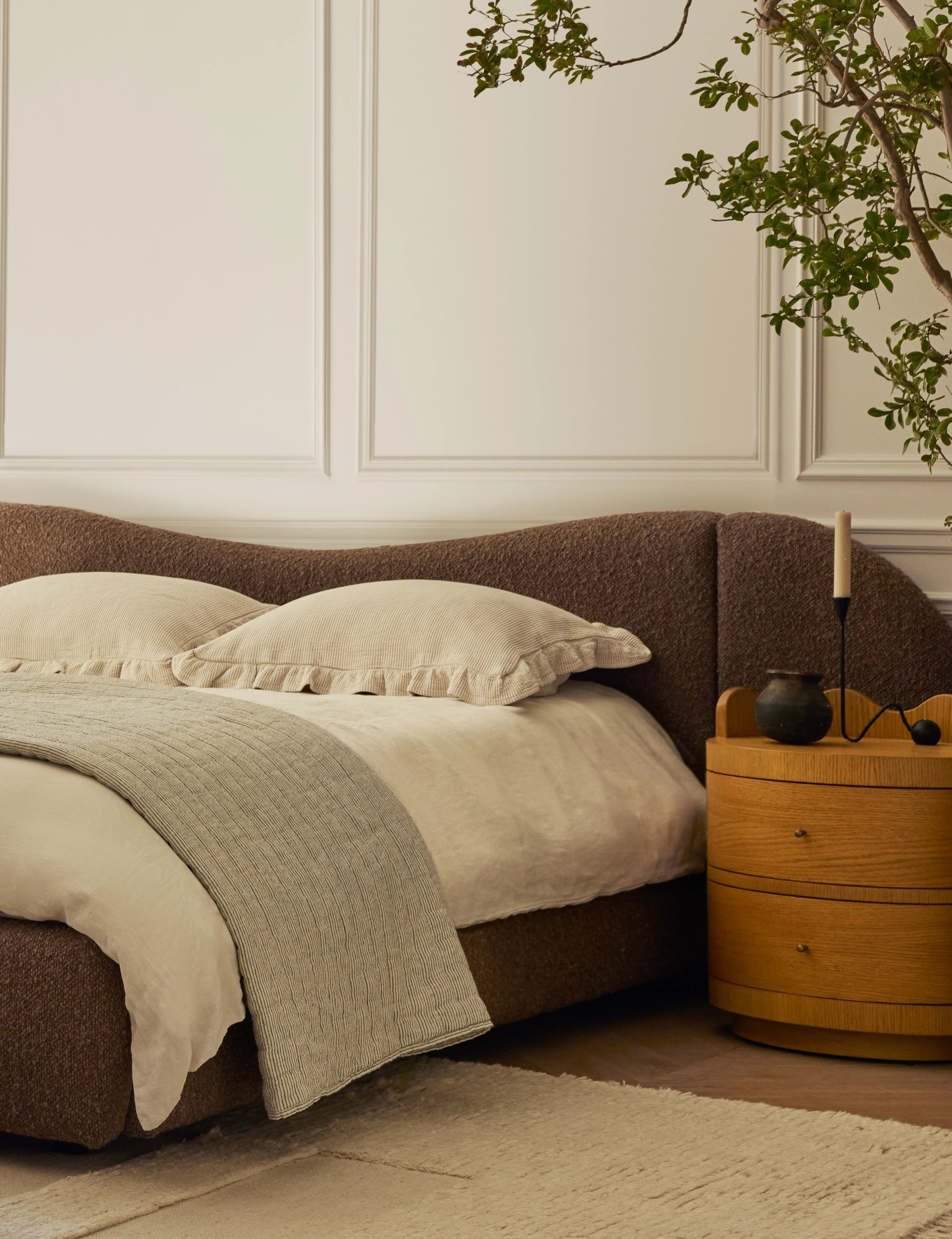 Lammin Linen Quilted Coverlet by Sarah Sherman Samuel