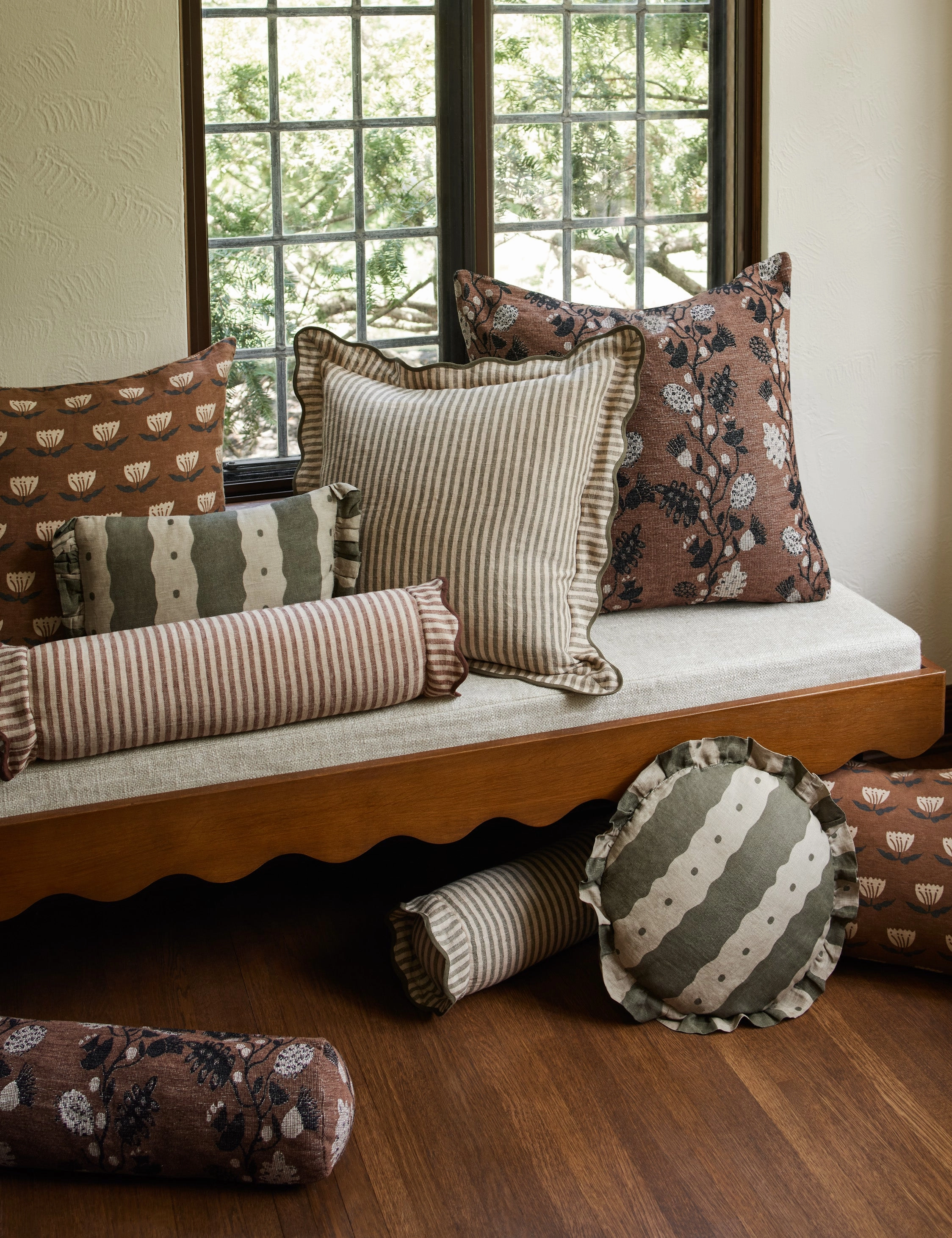 Lanie Linen Bolster Pillow by Sarah Sherman Samuel