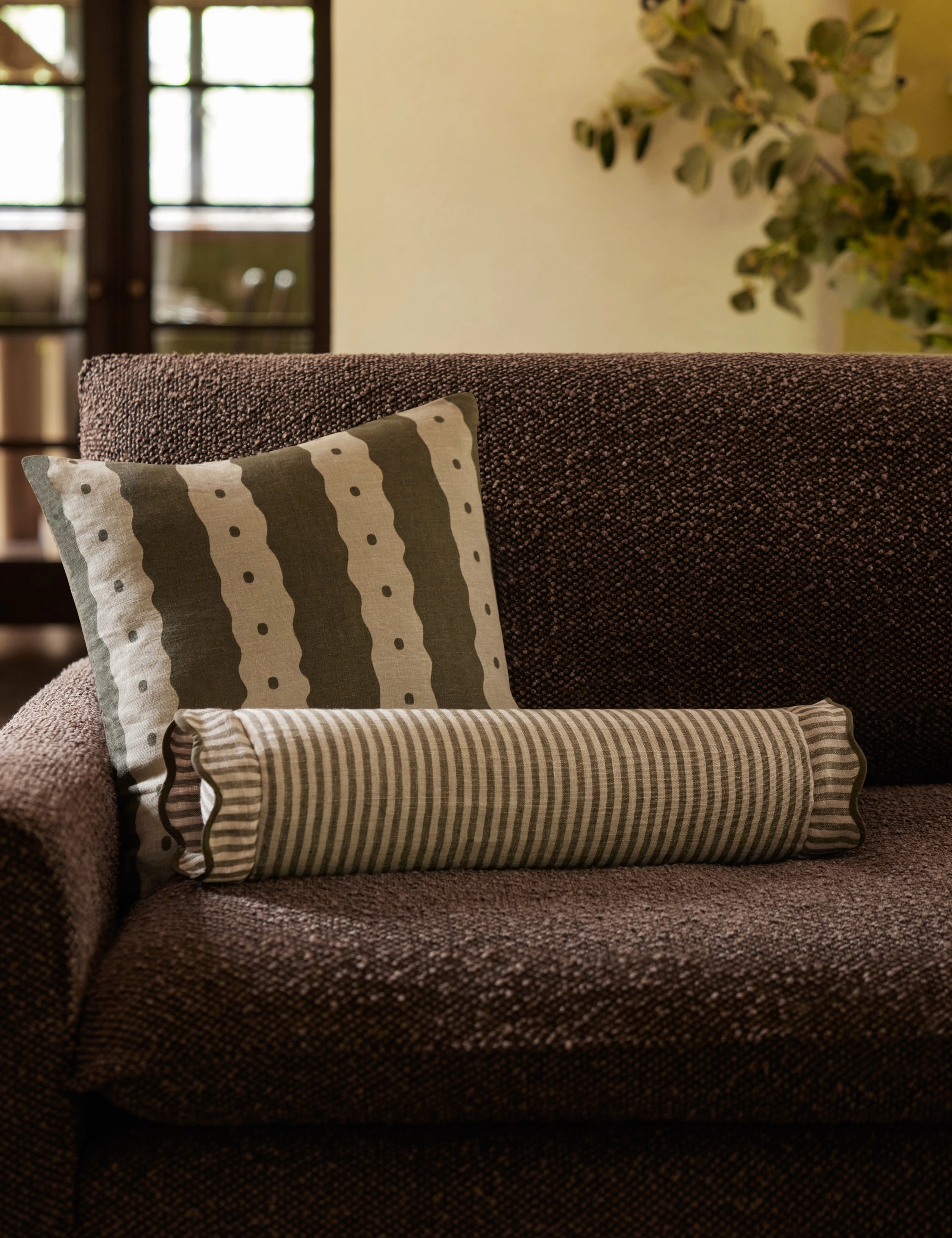 Lanie Linen Bolster Pillow by Sarah Sherman Samuel