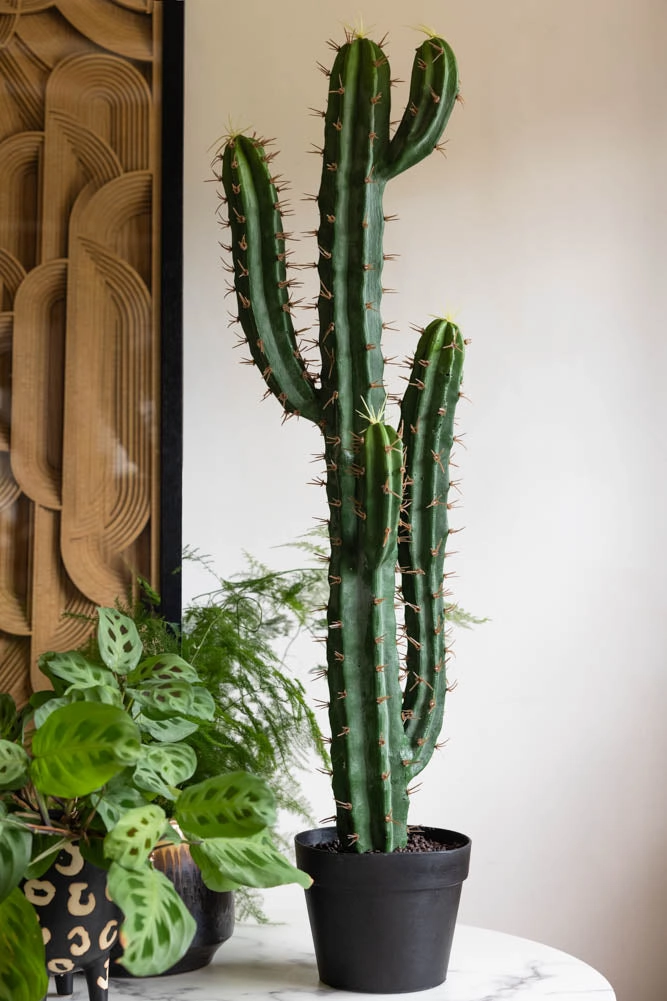 Large Faux Cactus Plantdecorative vase ,Modern Ceramic Vase for Home Decoration 