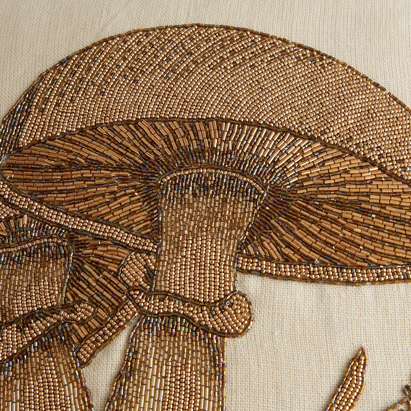 Large Mushrooms Beaded Pillow