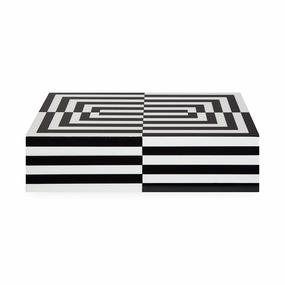 Large Op Art Lacquer Boxdecorative storage box ,stackable storage box 