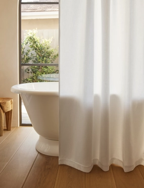 Larue Organic Cotton Shower Curtainbedding sets ,throw blankets 