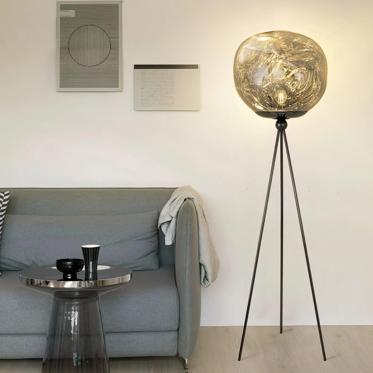 Lava Tripod Rock Floor Lamp