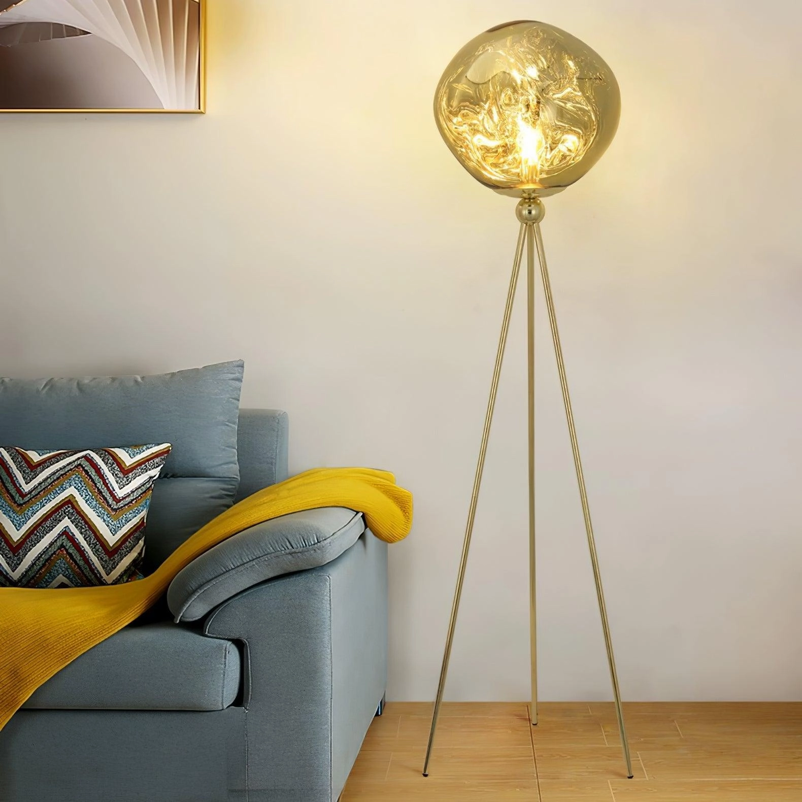 Lava Tripod Rock Floor Lamp