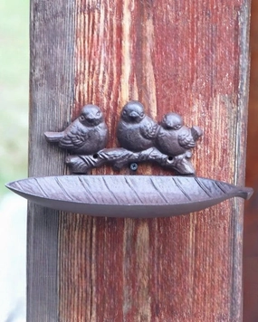 Leaf Perch Cast Iron Bird Feedernordic style wall decor