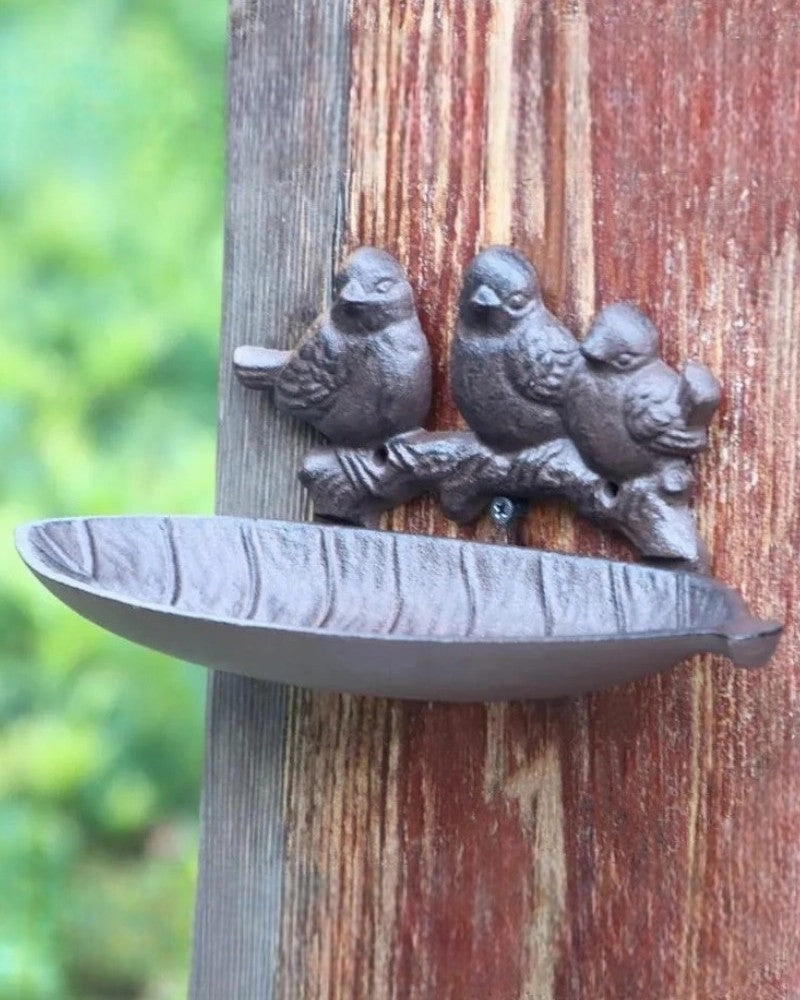 Leaf Perch Cast Iron Bird Feeder