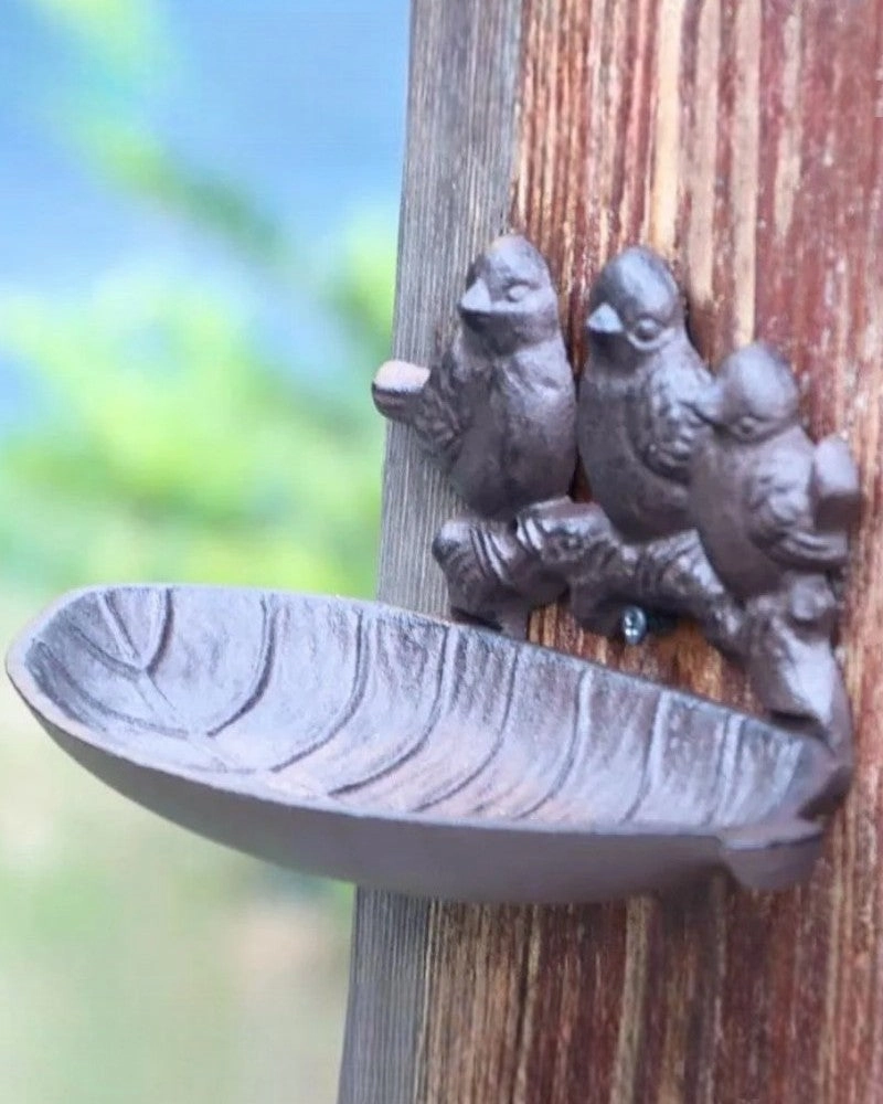 Leaf Perch Cast Iron Bird Feeder