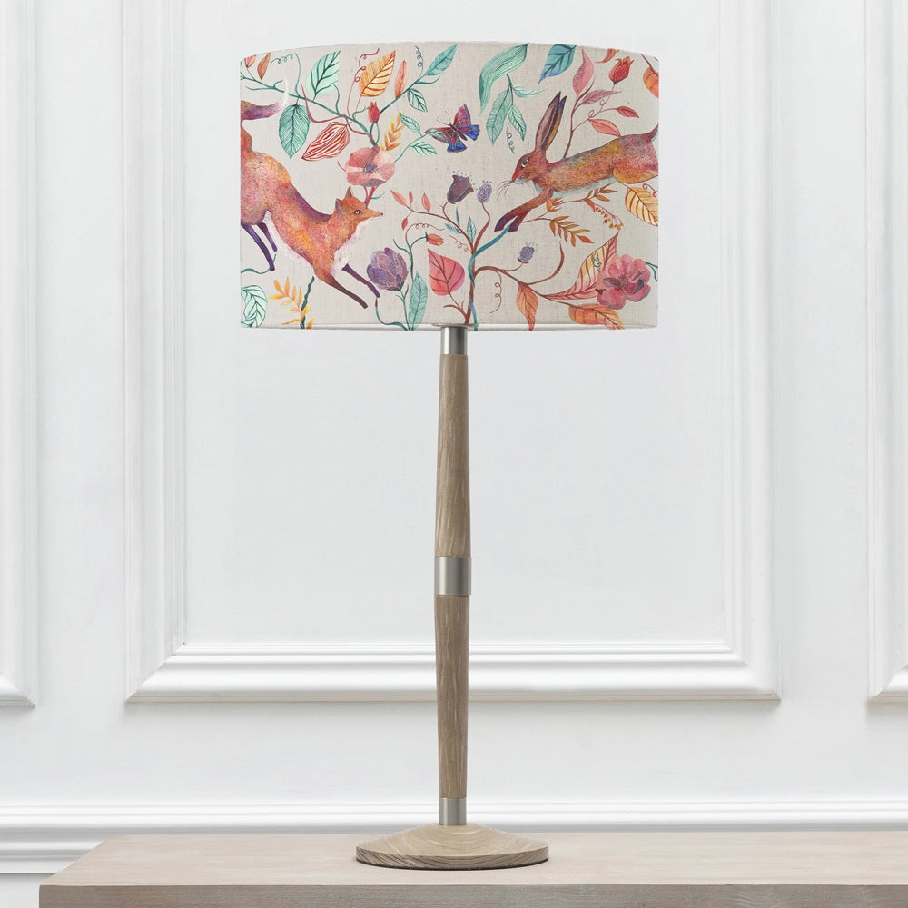 Leaping Into The Fauna Eva & Solensis Complete Table Lamp Grey/Linen