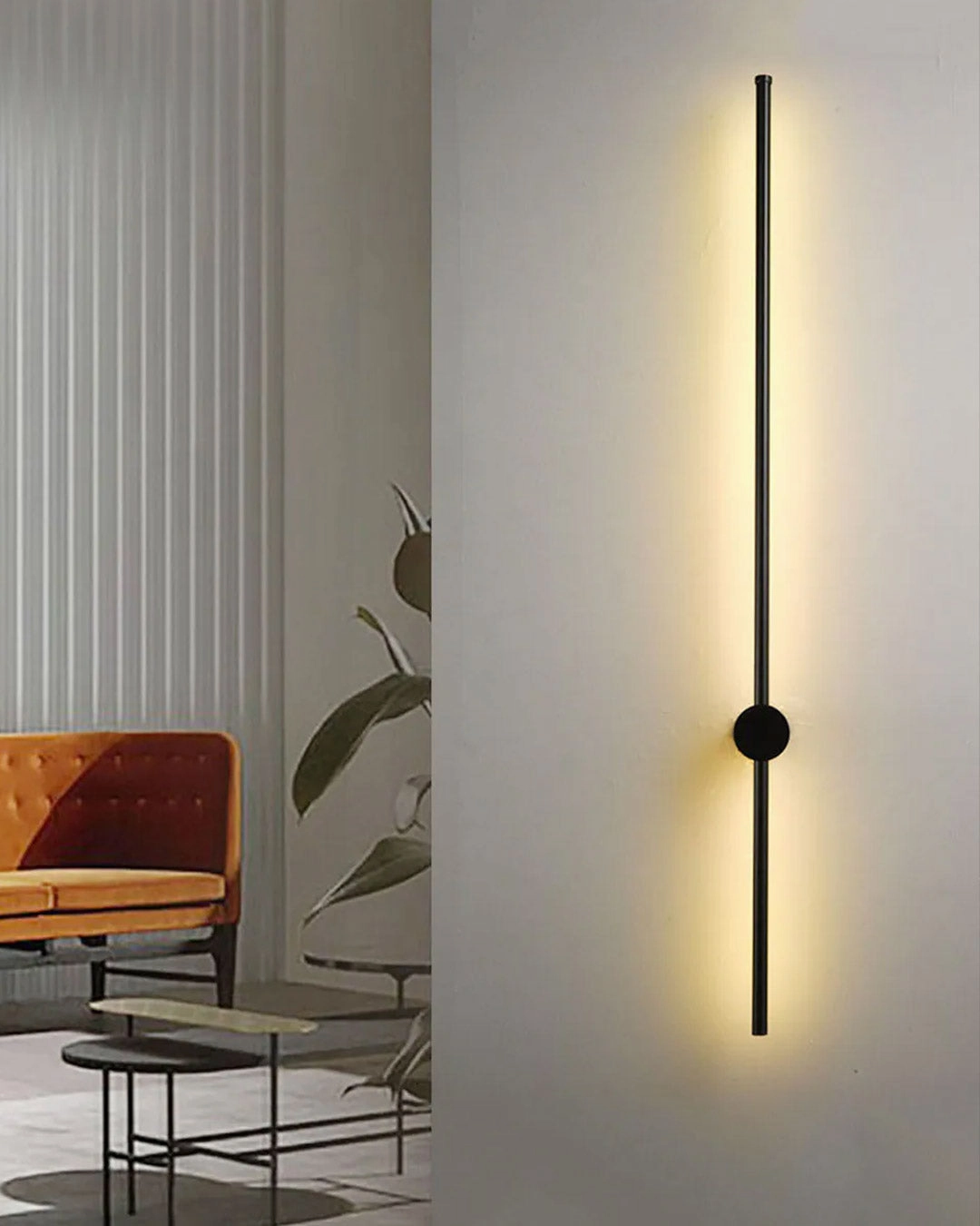 Led Black Long Tube Wall Light