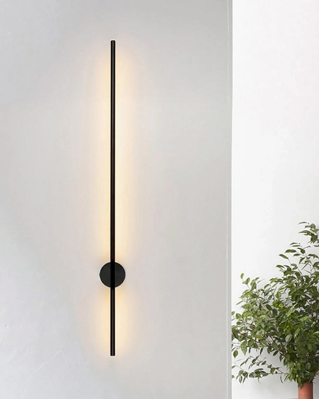 Led Black Long Tube Wall Light