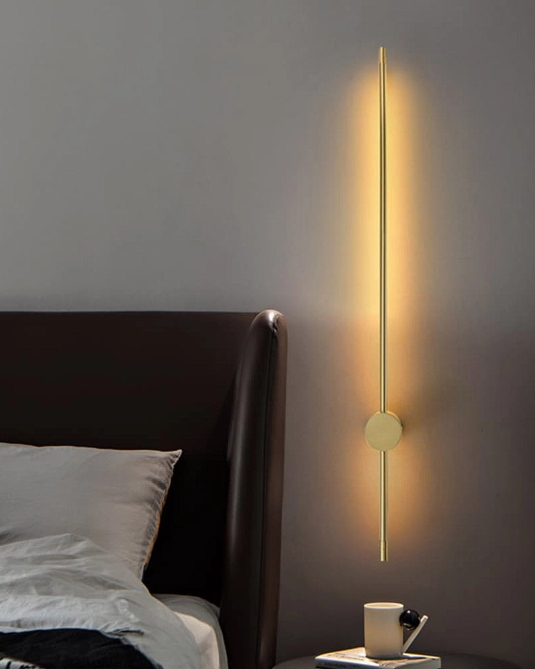 Led Gold Long Tube Wall Light