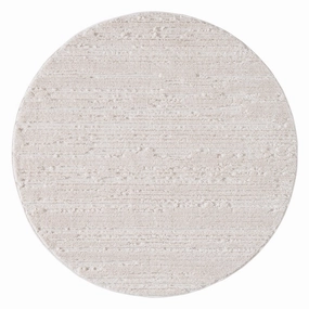 Leilani Ivory Cream Textured Round Rugmodern color block patchwork rug